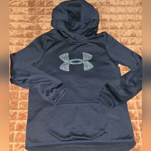 Under Armour Youth Flip Sequin Logo Hoodie Black | Youth Large (YLG)